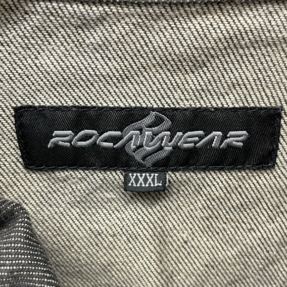 Rocawear jumpsuit button down front denim coveralls men sz XXXL - Picture 5 of 7